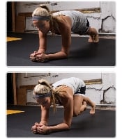 Plank with Knee Pulls