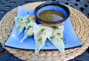 Shrimp and Scallion Dumplings with Ginger Soy Sauce